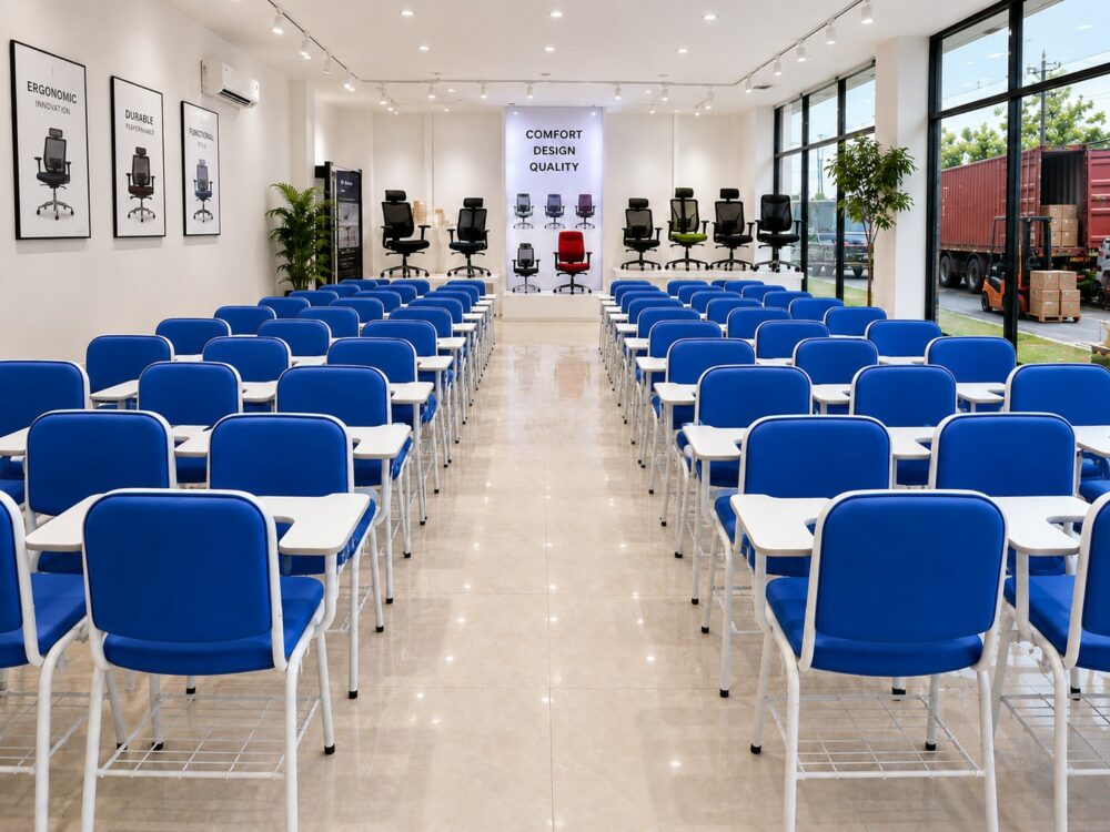 Kini Banyak Kursi Kuliah Biru Modern yang Elegan dan Tidak Membosankan