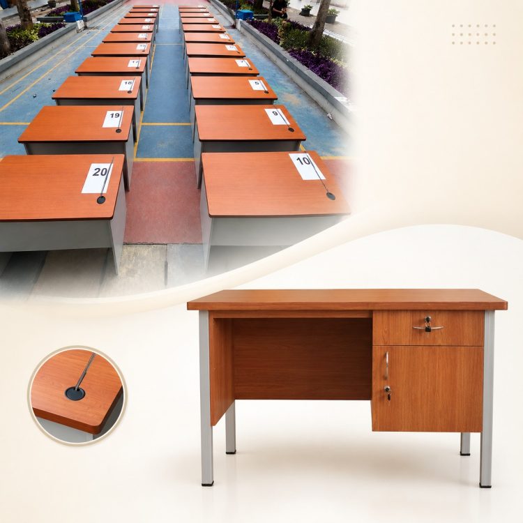 Meja Guru yang Fungsional untuk Ruang Kelas Modern